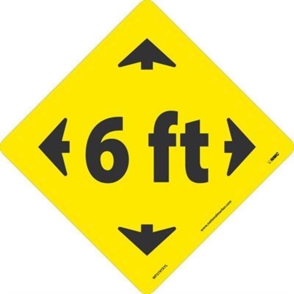 Nmc 6 Ft Arrow Walk On Floor Sign, WFS79TXYL WFS79TXYL